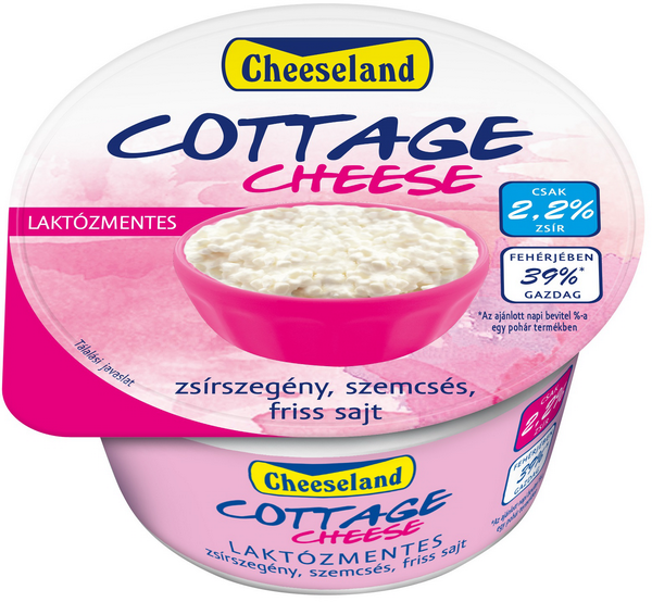 cheeseland cottage cheese natur laktozmentes tegely